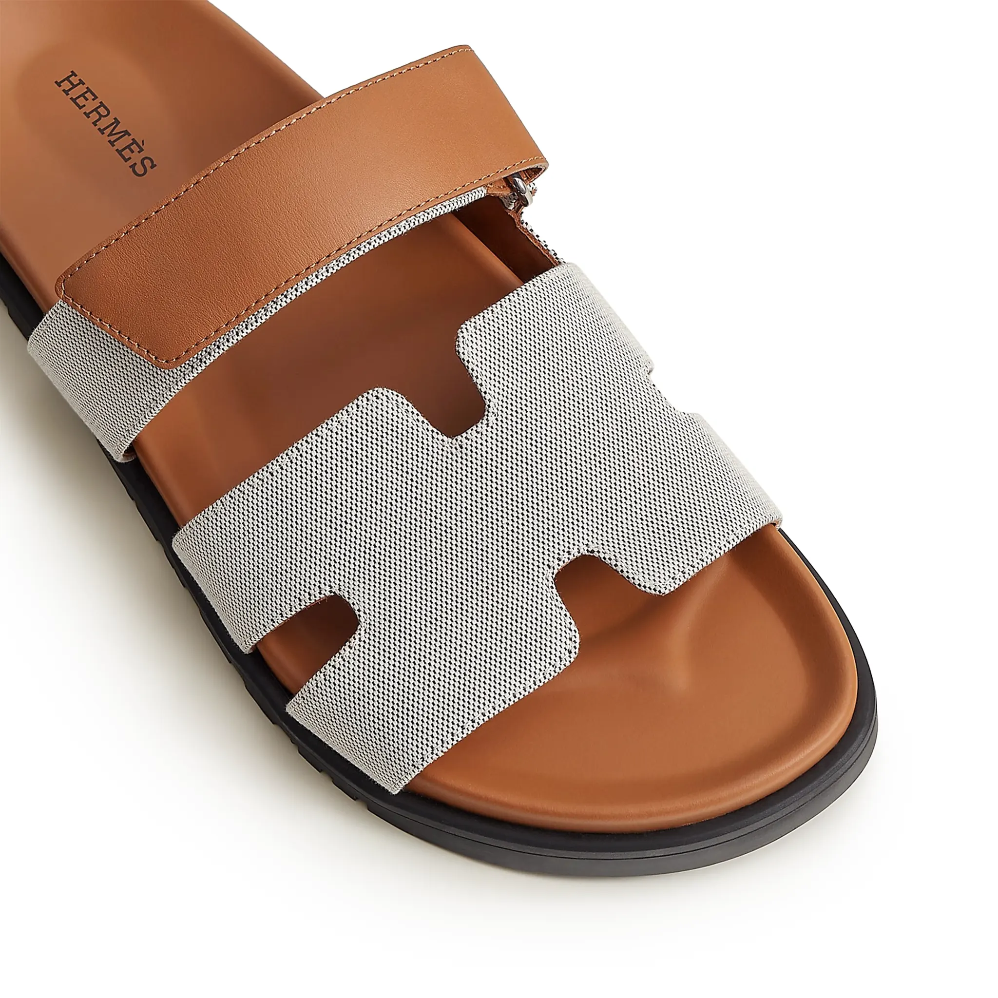 Top view of Hermes Paris Chypre Sandal Plum Natural H231819ZHPN430